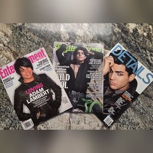Set of Three Adam Lambert Magazines